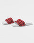 HEED NYC New Signature Coral & Black White Bottom Women's Slide Sandal
